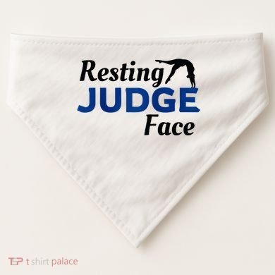 Resting Gymnastics Judge Face Raglan Baseball USA-Made Doggie Bandana