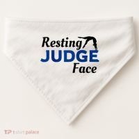 Resting Gymnastics Judge Face Raglan Baseball USA-Made Doggie Bandana thumb 0