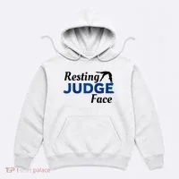 Resting Gymnastics Judge Face Raglan Baseball Hoodie thumb 0