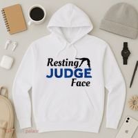 Resting Gymnastics Judge Face Raglan Baseball Hoodie thumb 3
