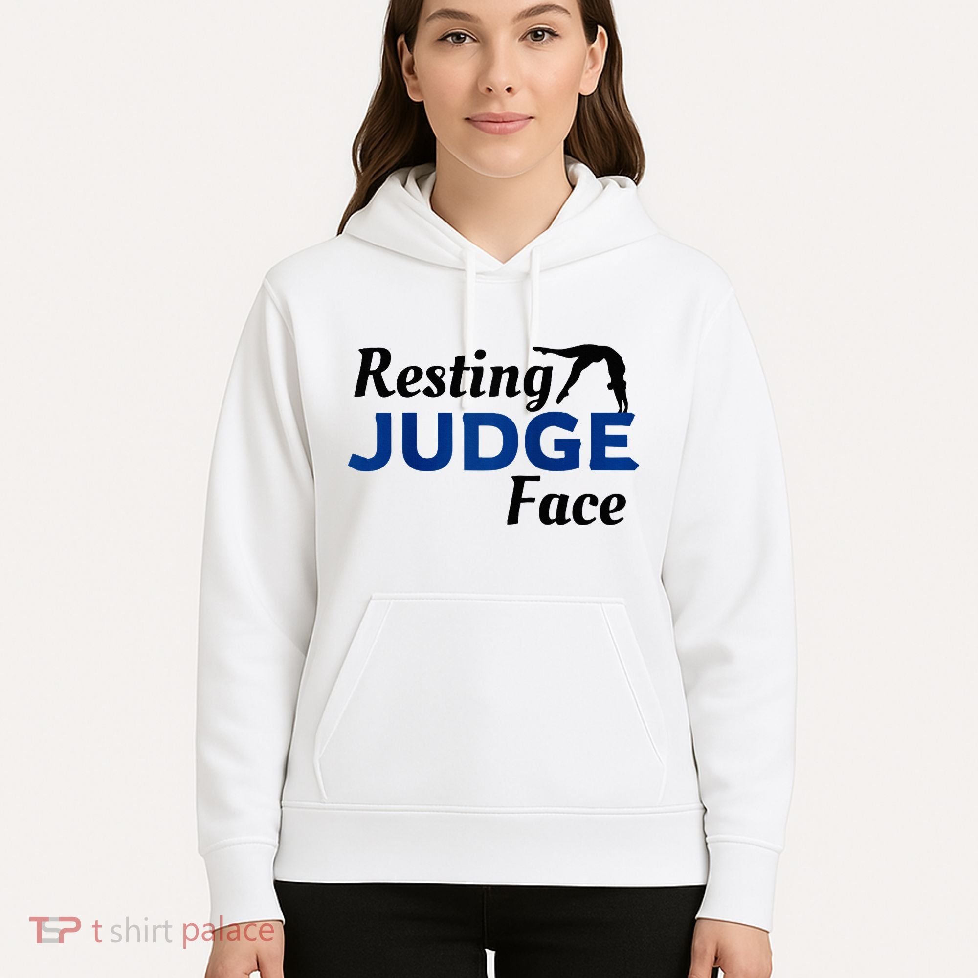 Resting Gymnastics Judge Face Raglan Baseball Hoodie