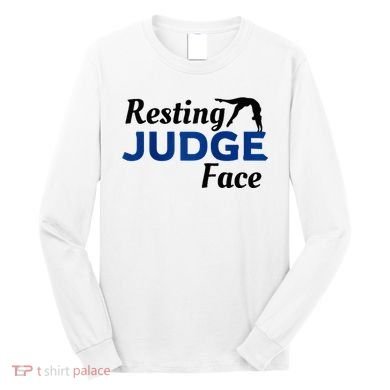 Resting Gymnastics Judge Face Raglan Baseball Long Sleeve Shirt