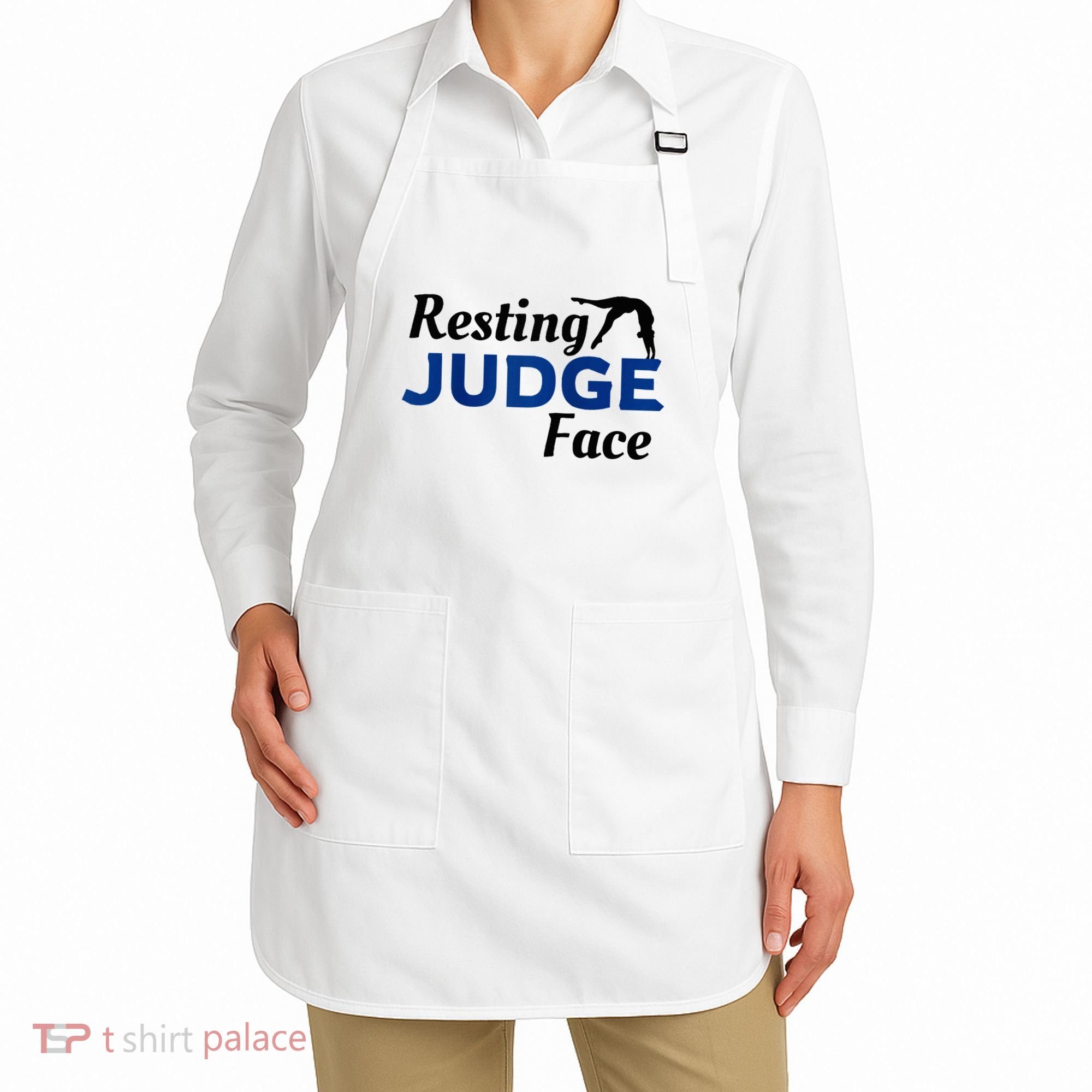 Resting Gymnastics Judge Face Raglan Baseball Apron