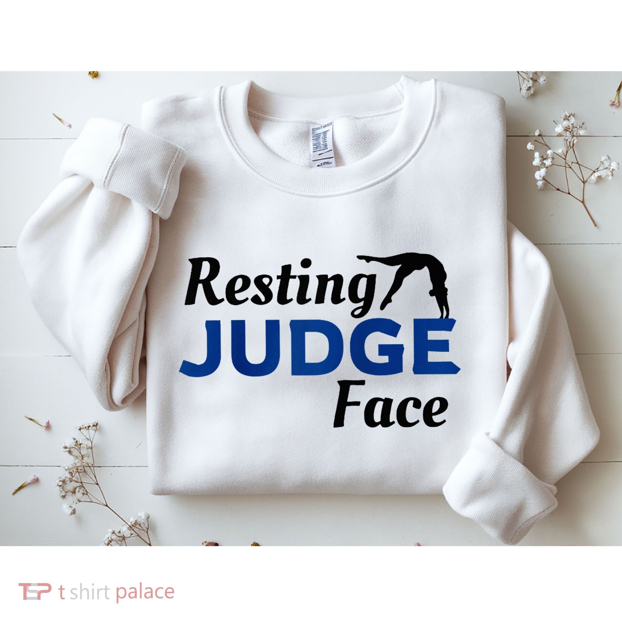 Resting Gymnastics Judge Face Raglan Baseball Sweatshirt