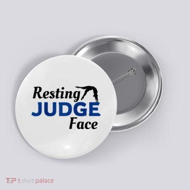 Resting Gymnastics Judge Face Raglan Baseball Button