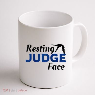 Resting Gymnastics Judge Face Raglan Baseball Coffee Mug back