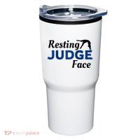Resting Gymnastics Judge Face Raglan Baseball Tumbler thumb 0