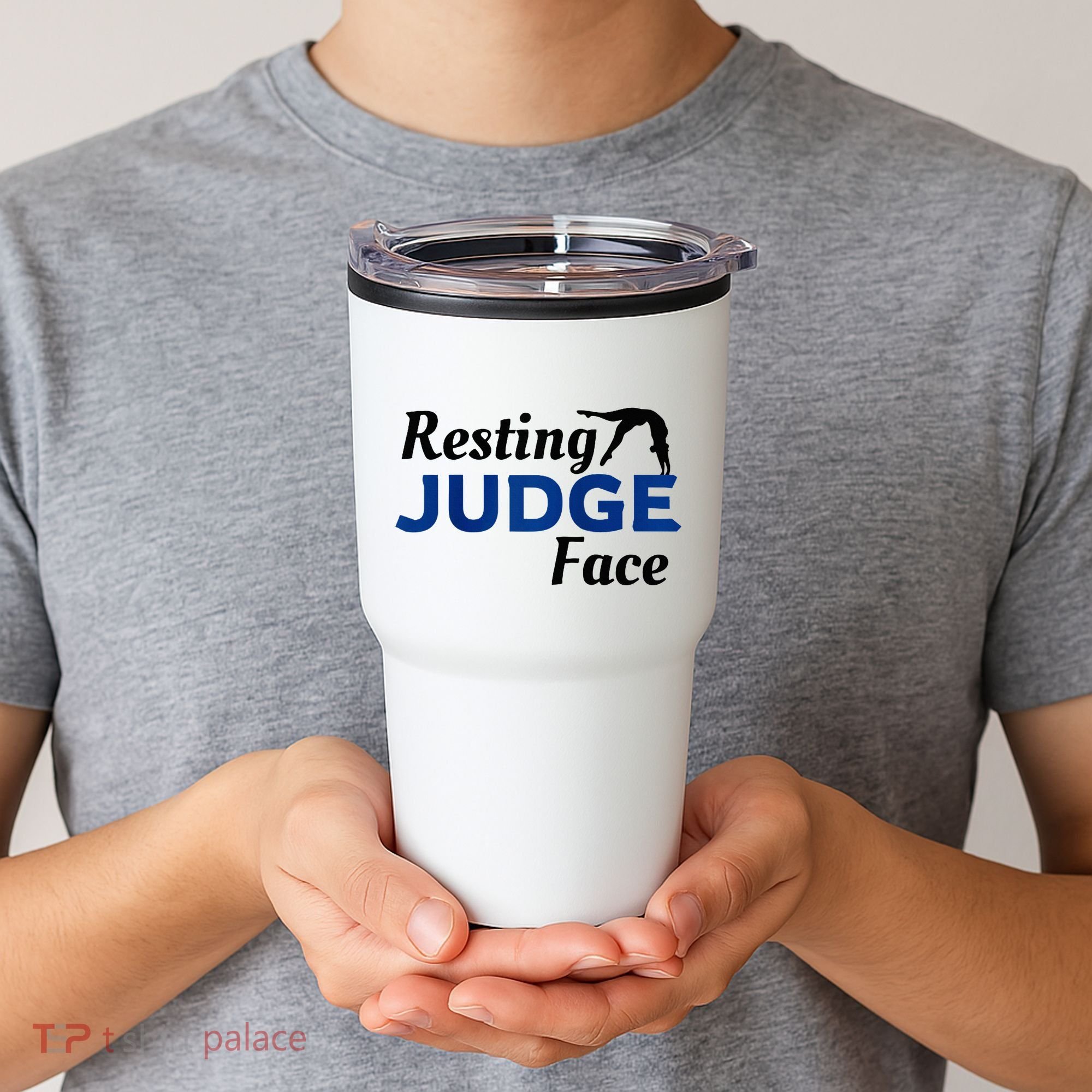Resting Gymnastics Judge Face Raglan Baseball Tumbler