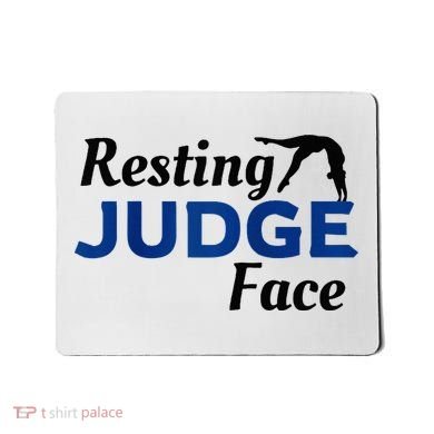 Resting Gymnastics Judge Face Raglan Baseball Mousepad