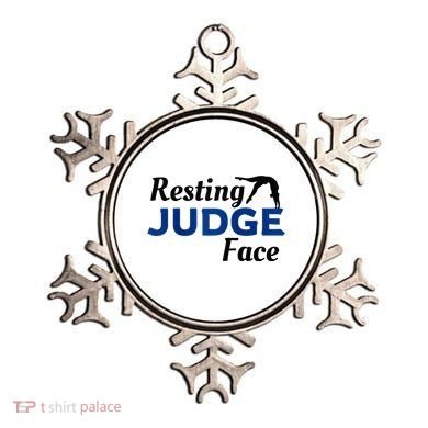 Resting Gymnastics Judge Face Raglan Baseball Ornament