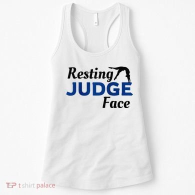 Resting Gymnastics Judge Face Raglan Baseball Women's Tank Top