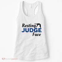Resting Gymnastics Judge Face Raglan Baseball Women's Tank Top thumb 0