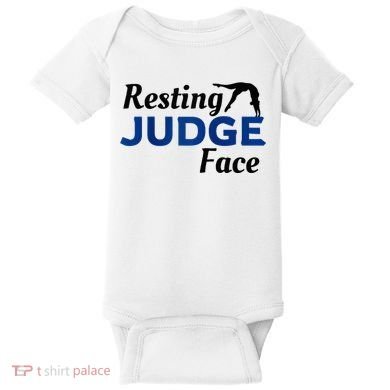 Resting Gymnastics Judge Face Raglan Baseball Baby Bodysuit