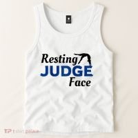 Resting Gymnastics Judge Face Raglan Baseball Tank Top thumb 2