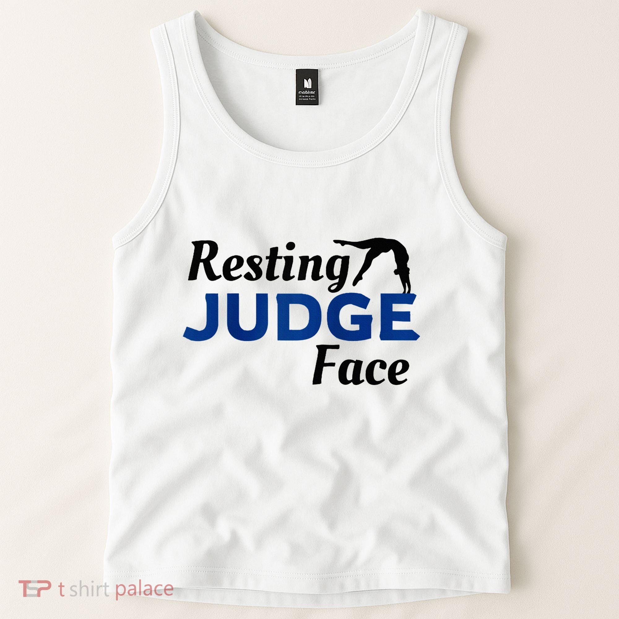 Resting Gymnastics Judge Face Raglan Baseball Tank Top