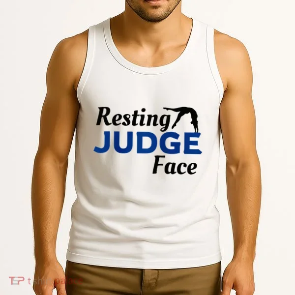 Resting Gymnastics Judge Face Raglan Baseball Tank Top
