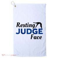 Resting Gymnastics Judge Face Raglan Baseball Golf Towel thumb 0