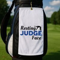 Resting Gymnastics Judge Face Raglan Baseball Golf Towel thumb 2
