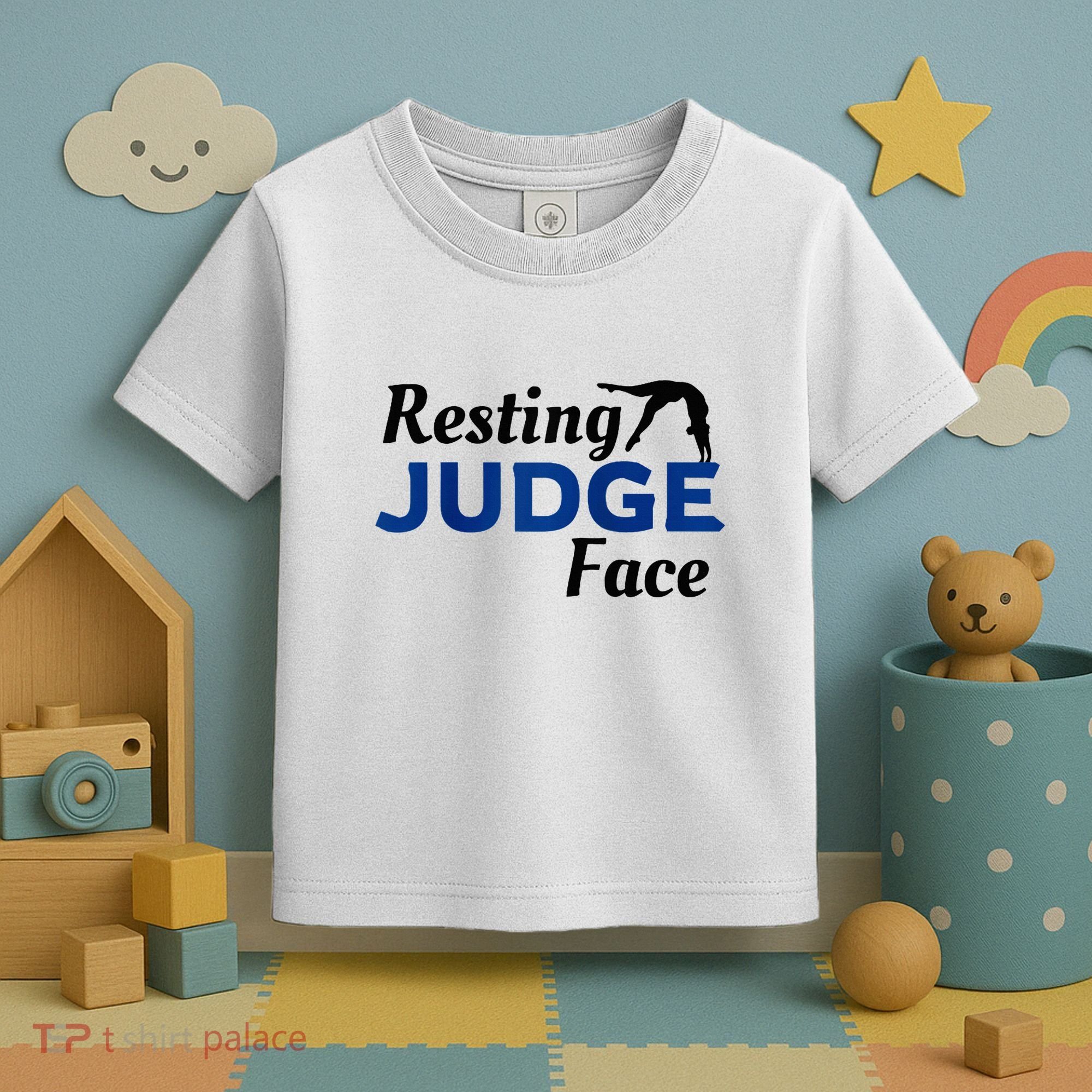 Resting Gymnastics Judge Face Raglan Baseball Toddler T-Shirt