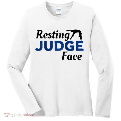 Resting Gymnastics Judge Face Raglan Baseball Women's Long Sleeve Shirt