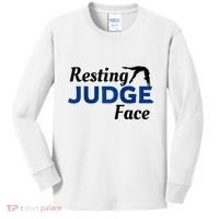 Resting Gymnastics Judge Face Raglan Baseball Kids Long Sleeve Shirt thumb 0