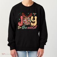 Retro Groovy Joy To The World Disco Ball Doodle Dots Women's Sweatshirt thumb 0