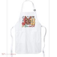 Retro Groovy Joy To The World Disco Ball Doodle Dots Apron thumb 0