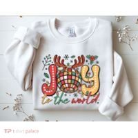 Retro Groovy Joy To The World Disco Ball Doodle Dots Sweatshirt thumb 2