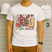 Retro Groovy Joy To The World Disco Ball Doodle Dots T-Shirt thumb 6