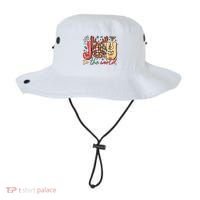 Retro Groovy Joy To The World Disco Ball Doodle Dots Bucket Hat thumb 0