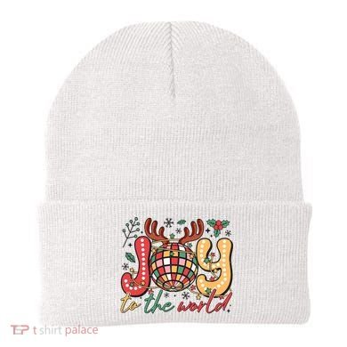Retro Groovy Joy To The World Disco Ball Doodle Dots Beanie