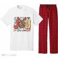 Retro Groovy Joy To The World Disco Ball Doodle Dots Pajama Set thumb 0