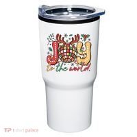 Retro Groovy Joy To The World Disco Ball Doodle Dots Tumbler thumb 0
