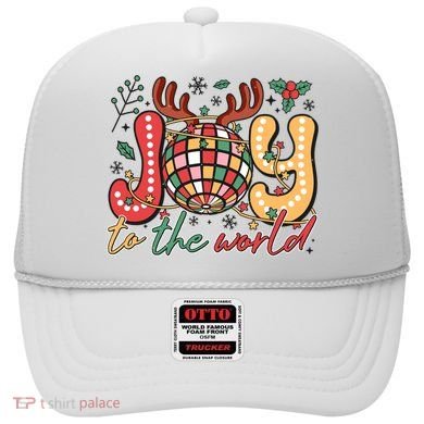 Retro Groovy Joy To The World Disco Ball Doodle Dots Hat