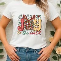 Retro Groovy Joy To The World Disco Ball Doodle Dots Women's T-Shirt thumb 2