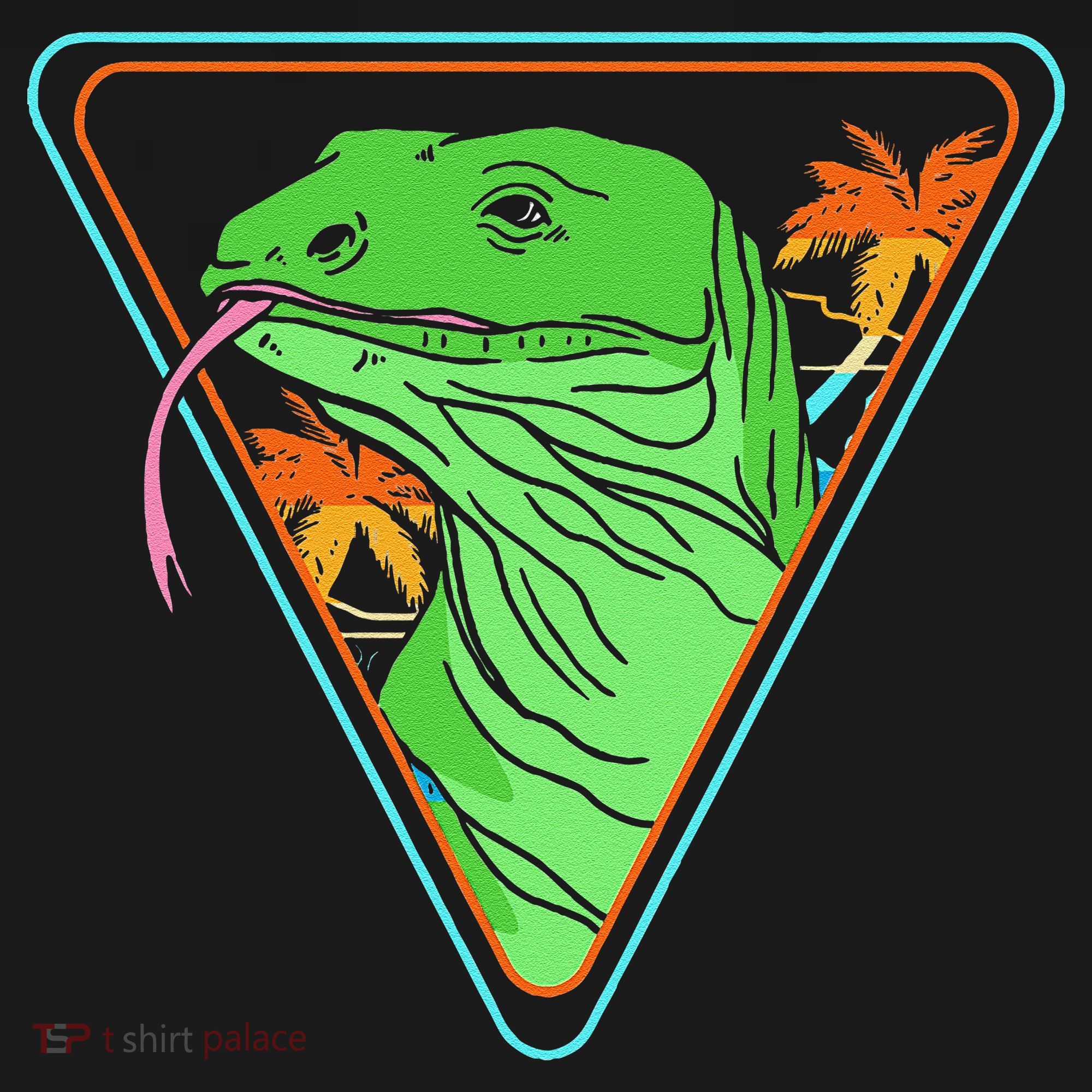 Retro Geometric Komodo Monitor Lizard Lover Komodo Dragon Kids Sweatshirt