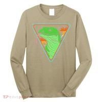 Retro Geometric Komodo Monitor Lizard Lover Komodo Dragon Long Sleeve Shirt thumb 0