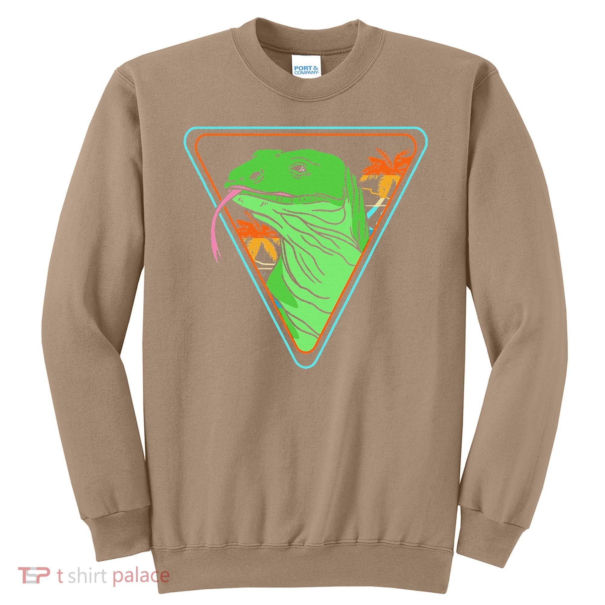 Retro Geometric Komodo Monitor Lizard Lover Komodo Dragon Sweatshirt