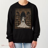 Reading Ghost Library Halloween Librarian Book Lovers Women's Sweatshirt thumb 0