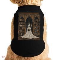 Reading Ghost Library Halloween Librarian Book Lovers Doggie Tank thumb 0