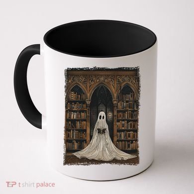 Reading Ghost Library Halloween Librarian Book Lovers Coffee Mug