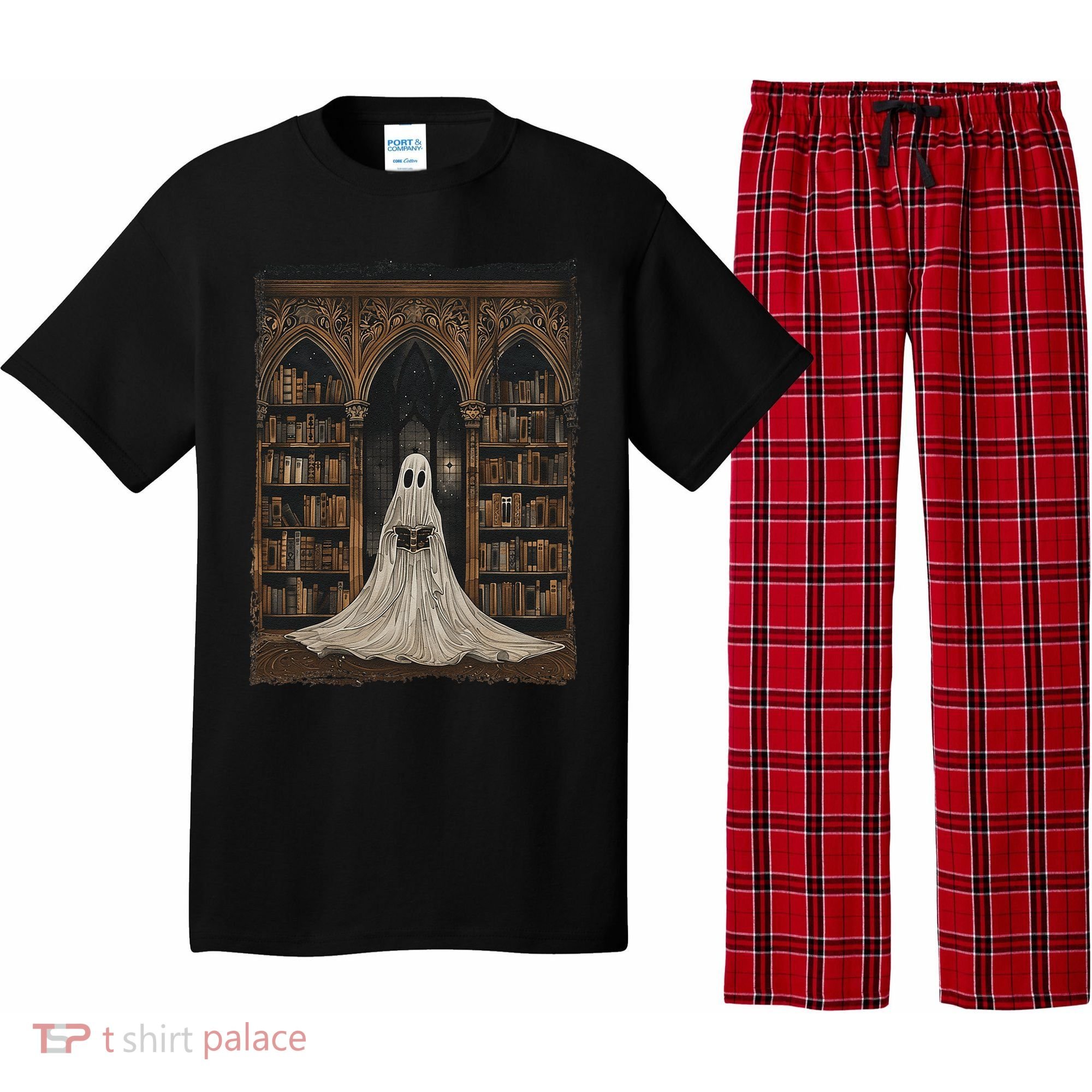 Reading Ghost Library Halloween Librarian Book Lovers Pajama Set
