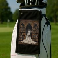 Reading Ghost Library Halloween Librarian Book Lovers Golf Towel thumb 2