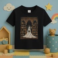 Reading Ghost Library Halloween Librarian Book Lovers Toddler T-Shirt thumb 3