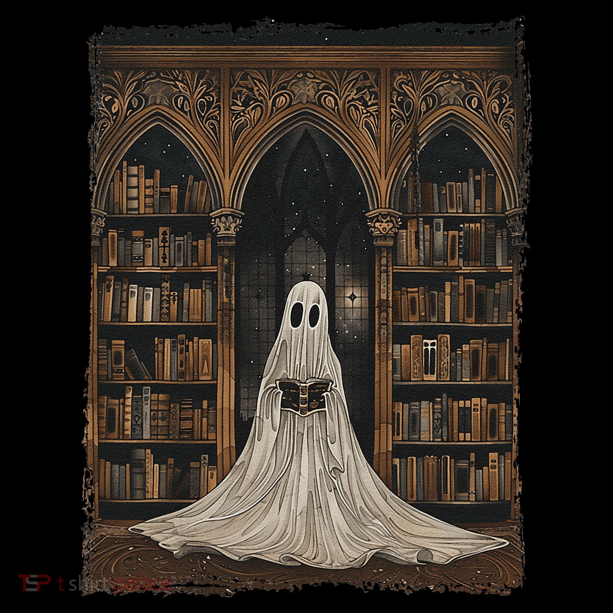 Reading Ghost Library Halloween Librarian Book Lovers Kids Hoodie