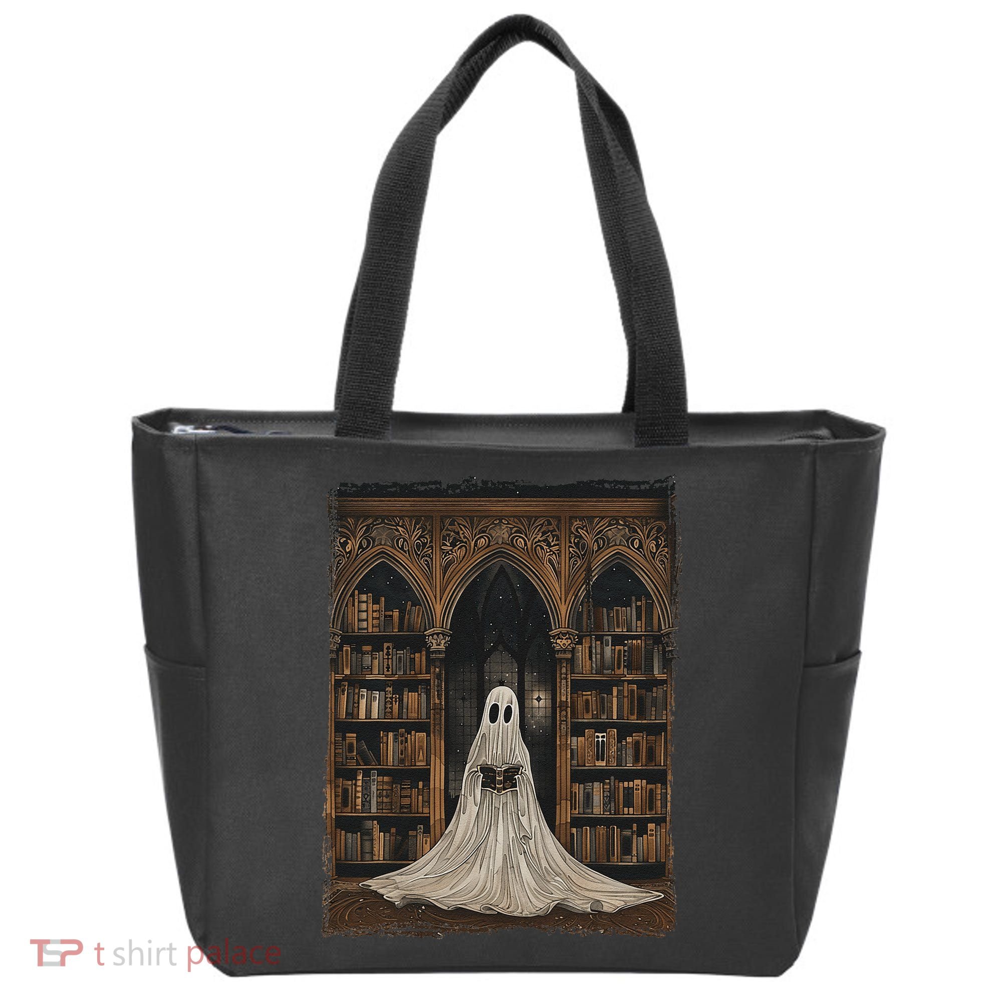 Reading Ghost Library Halloween Librarian Book Lovers Tote Bag