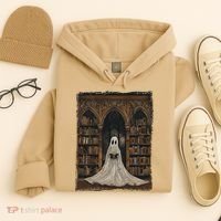 Reading Ghost Library Halloween Librarian Book Lovers Hoodie thumb 4