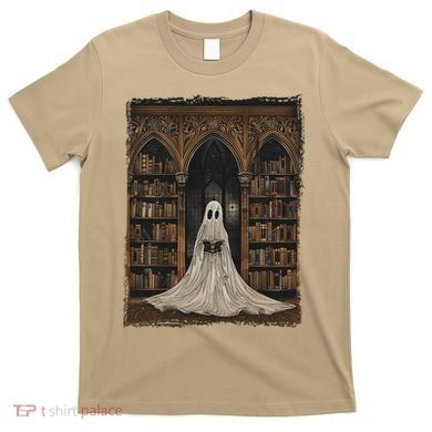 Reading Ghost Library Halloween Librarian Book Lovers T-Shirt