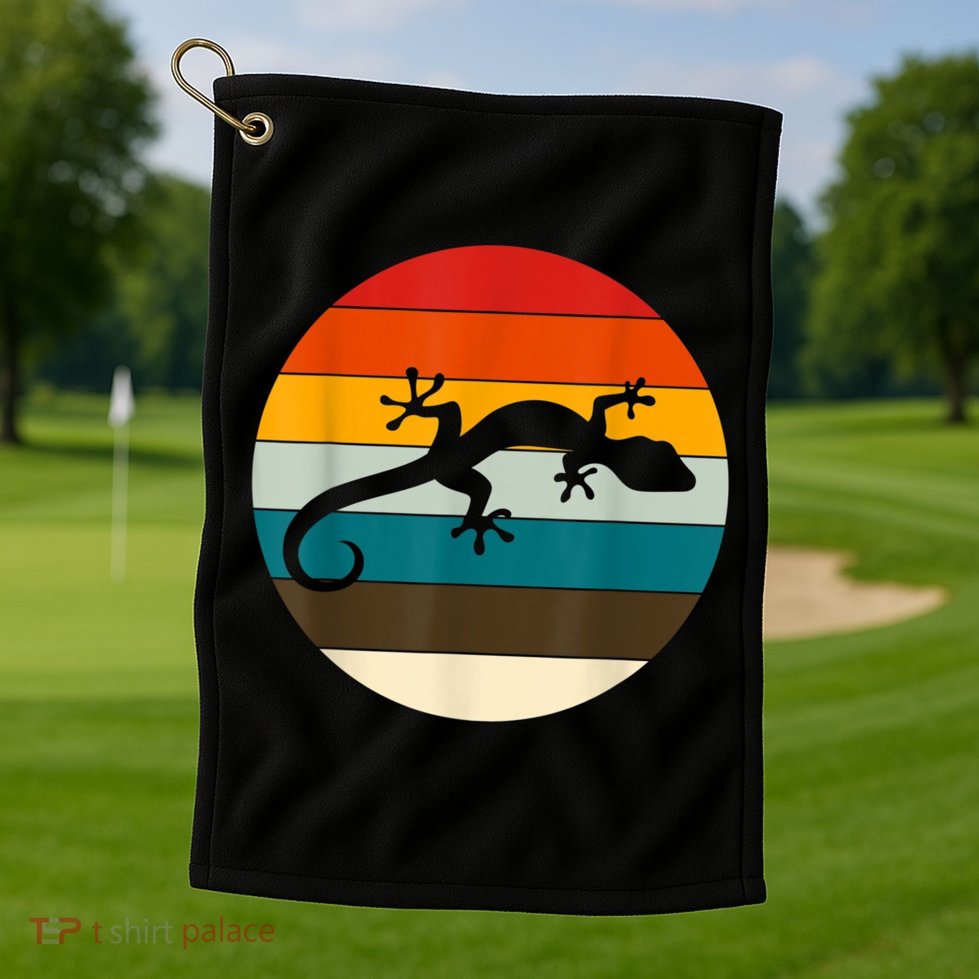 Retile Gecko Lizard Gecko Golf Towel