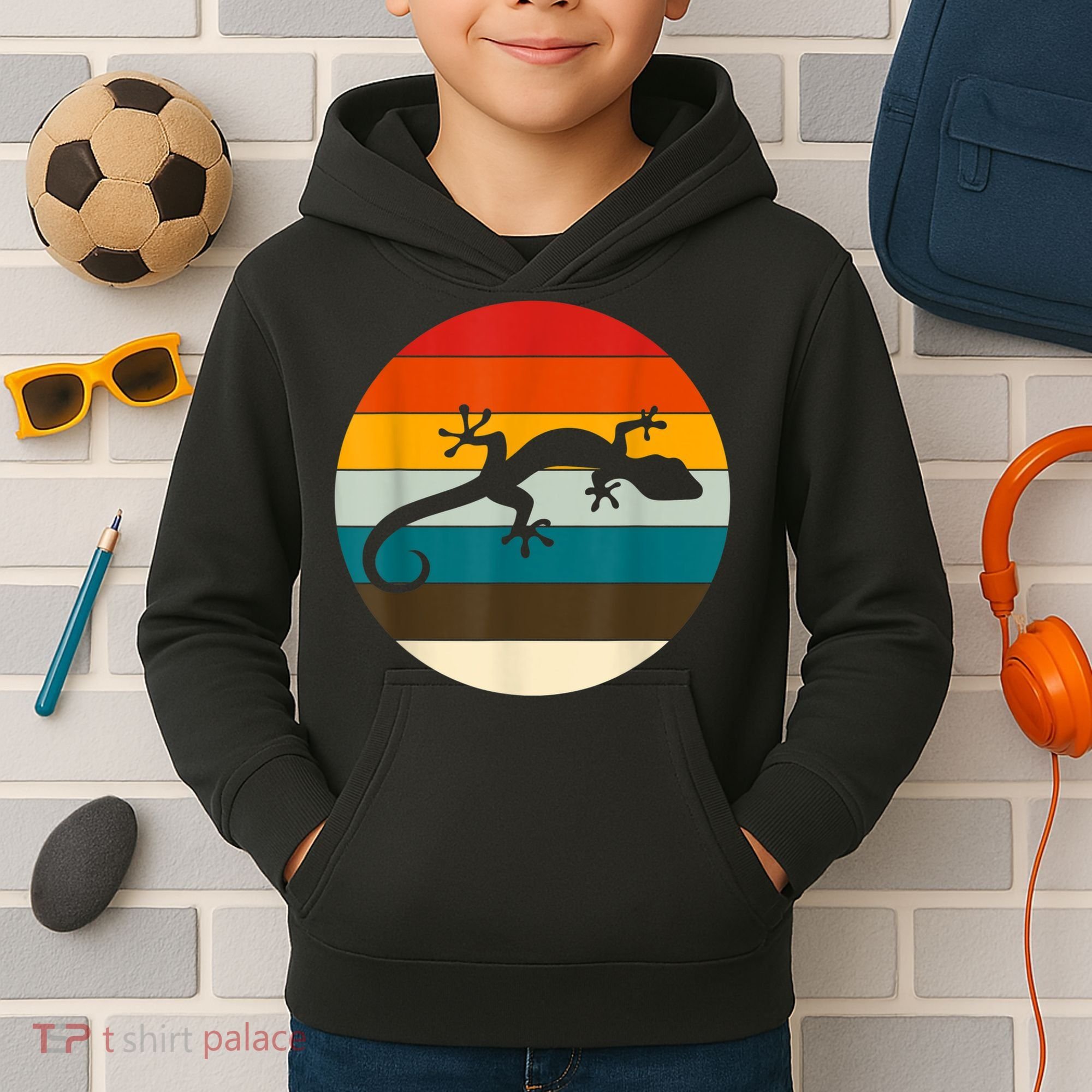 Retile Gecko Lizard Gecko Kids Hoodie